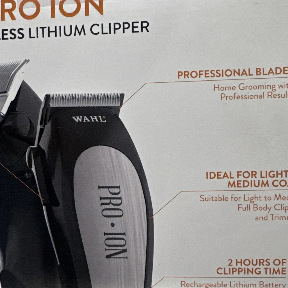 15‎ Pc WAHL PRO ION Cordless Clippers Professional DOG Grooming Adjustable Blade